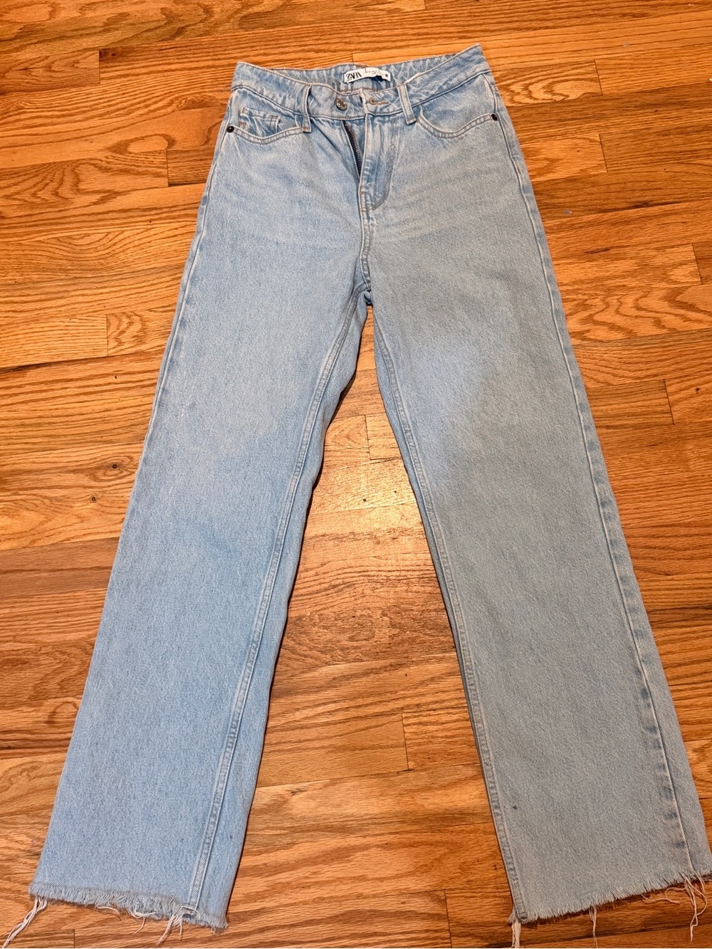 Used Zara Light Blue Straight-Leg Jeans